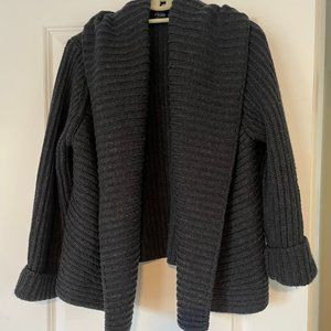 Eileen Fisher Merino Wool Shawl Neck Cardigan